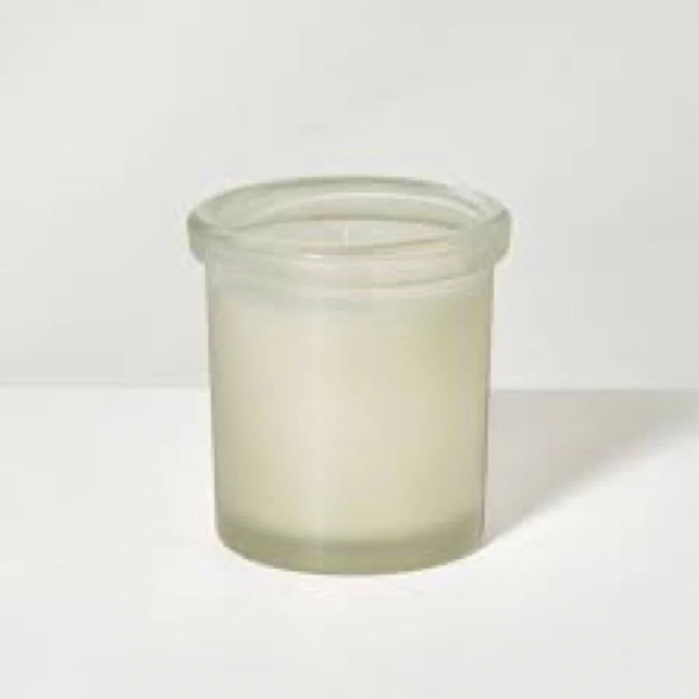 HEARTH & HAND NWT Colored glass canvas jar candle -6oz